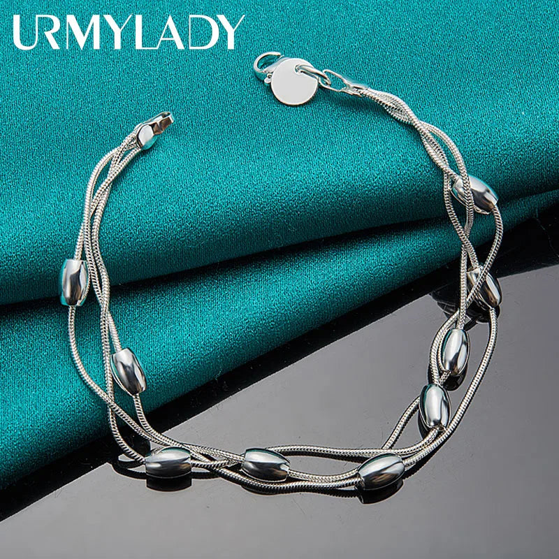 925 sterling silver bracelet chain fashion design product beautiful Jewelry High quality Bracelet bead for women lady wedding