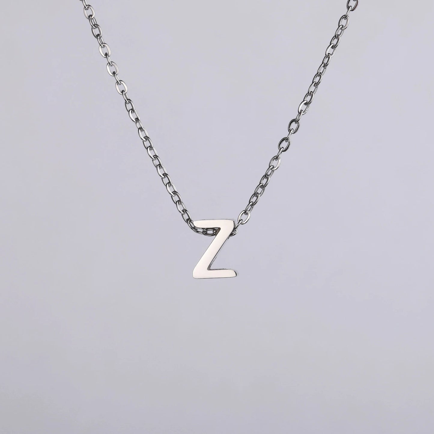 Unift Family Initial Name Necklaces Letter Alphabet M Pendant Stainless Steel Women Neck Chain Choker Trendy Minimalist Jewelry