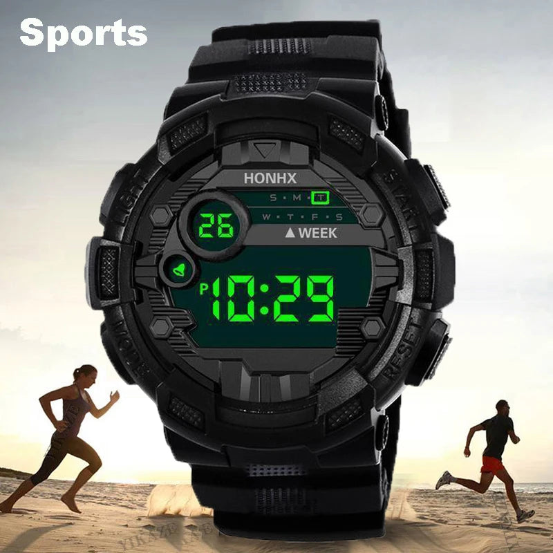 Military Men Watch Men's Digital Watches Sports Electronic Wristwatch 50MM Large Dial Clock Waterproof Sport Watch for Boy Child