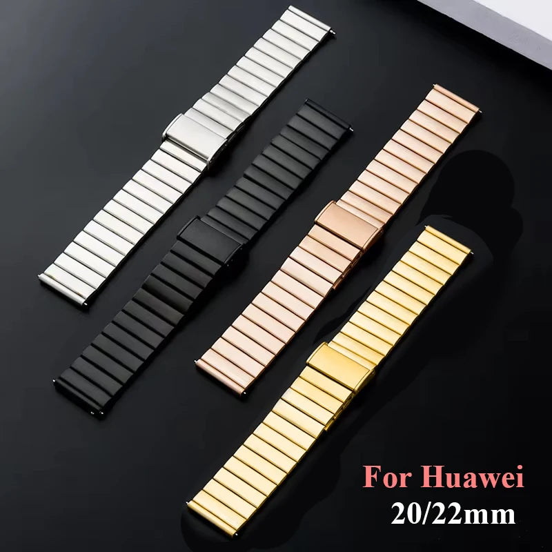 20mm 22mm Quick Release Stainless Steel Band for Huawei Metal Watch Strap for Samsung Black Silver Rose Gold Bands for Women Men