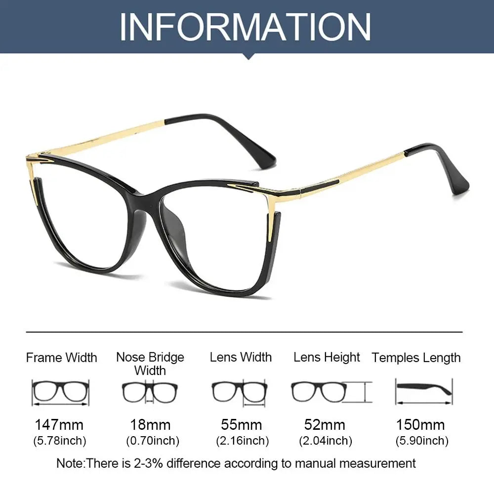 Blue Light Blocking Women Designers Eyeglasses Optical Spectacle Computer Eye Protection Glass Fashion Eyewear