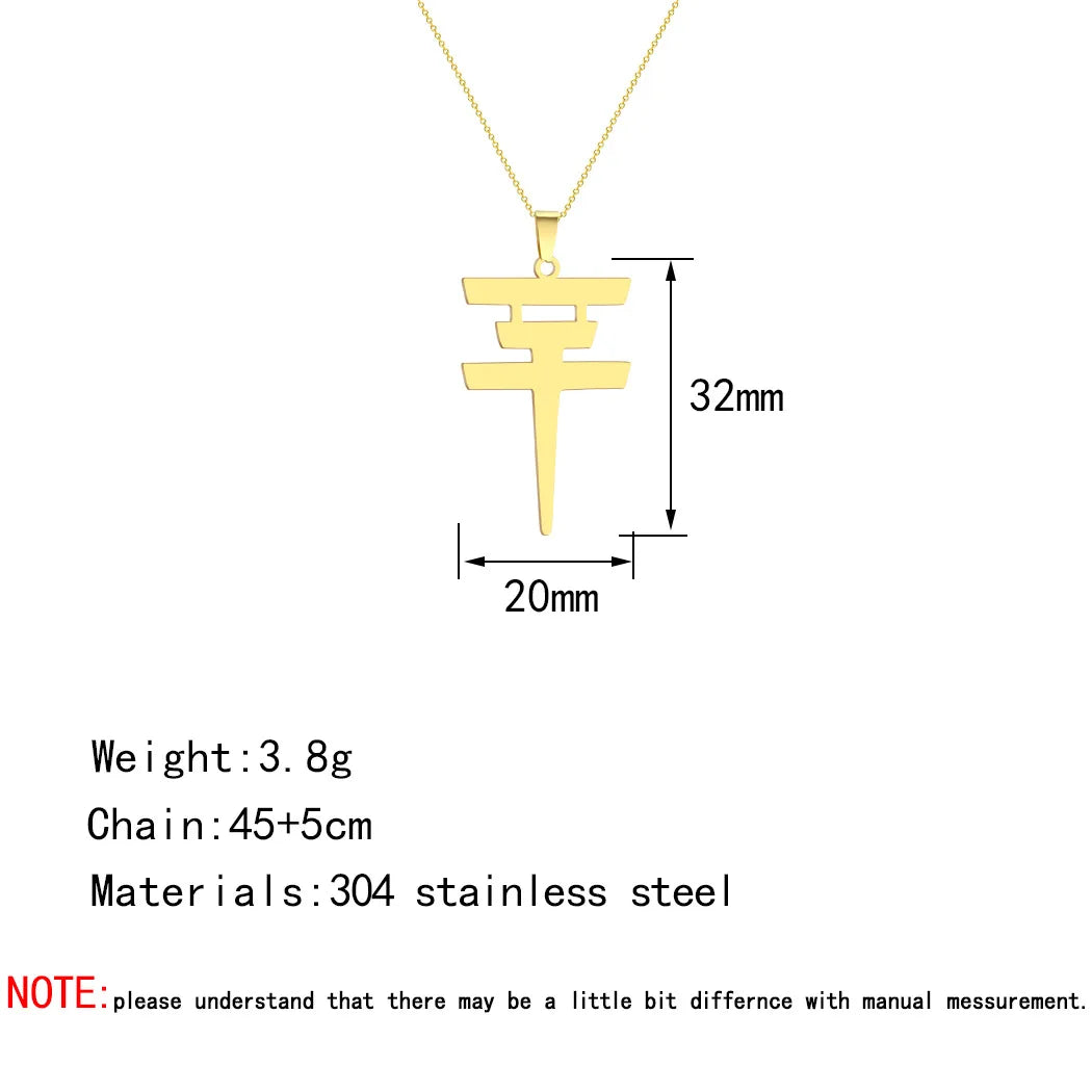 Tokio Hotel Pendant Necklace for Men Women Kpop Collar Collares Para Mujer Choker Stainless Steel Jewelry Korean Fashion Chain