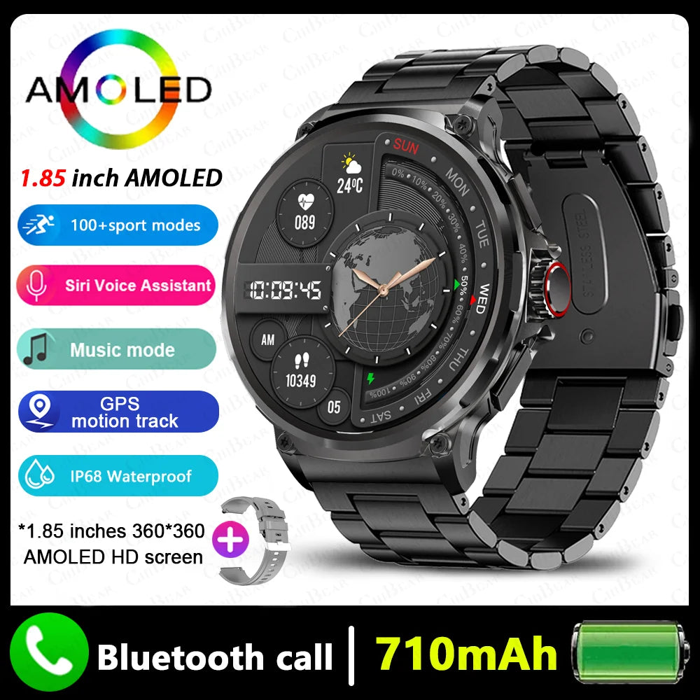 New 1.85 HD Screen For Samsung Galaxy Watch 6 Bluetooth Call Smartwatch 710mAh Health Monitor Men's Sports Modes Smart Watch