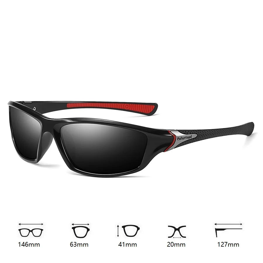 With Glasses Chain Polarized Sports Sunglasses Men Women Fishing Hiking Cycling Climbing Skiing Vintage Sport Sun Glasses UV400