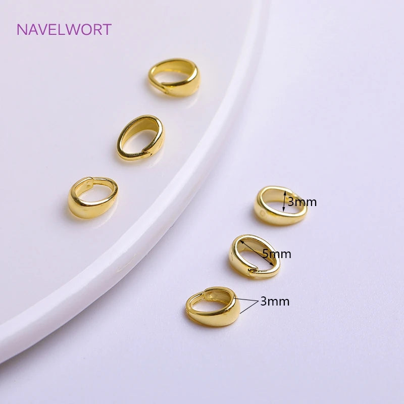 18K Gold Plating Brass Narrow Tapered Solder-On Pendant Bail,Droplet Shape Pendant Bail Necklace Making Accessories Wholesale