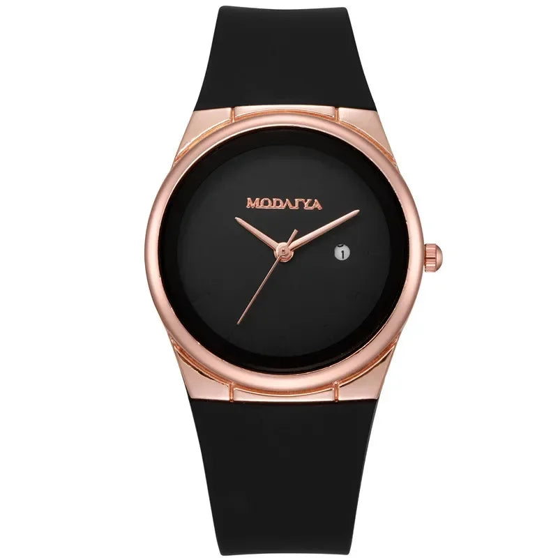 New Quartz Watch Silicone Strap Student Watches Minimalist Fashion Women's Fashion Calendar Wristwatch Reloj Mujer Dropshipping