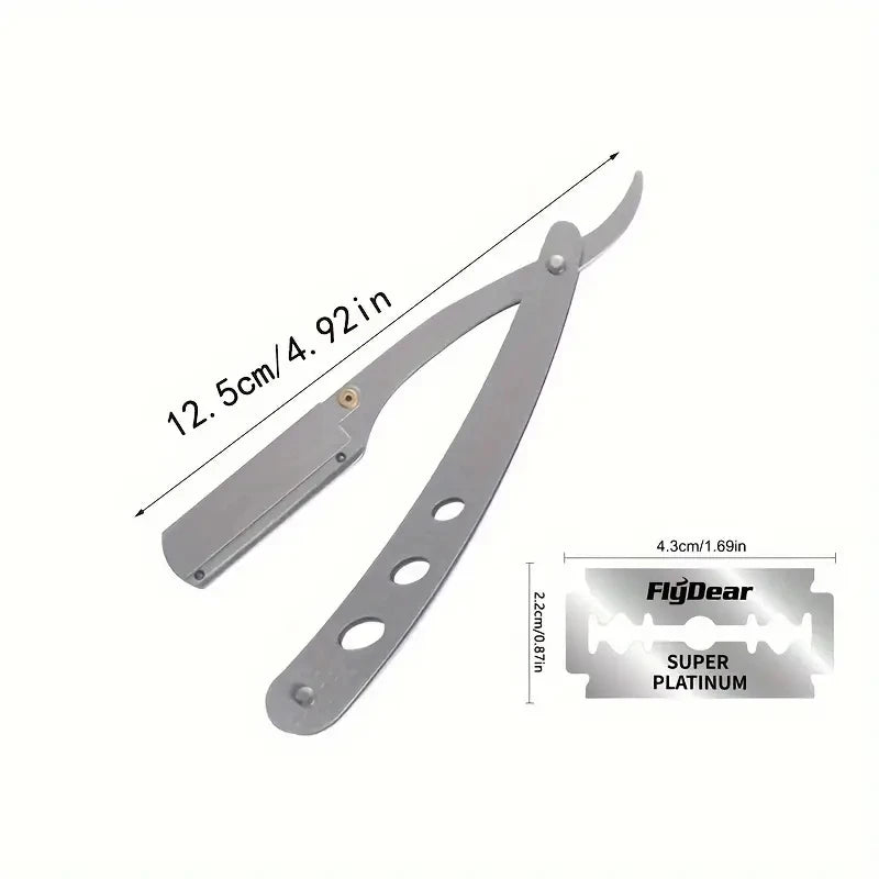 Straight Razor Foldable Safety Manual Shaves Blades Men Stainless Steel Shaving Razor Face Care Body Face Hair Removal Knife