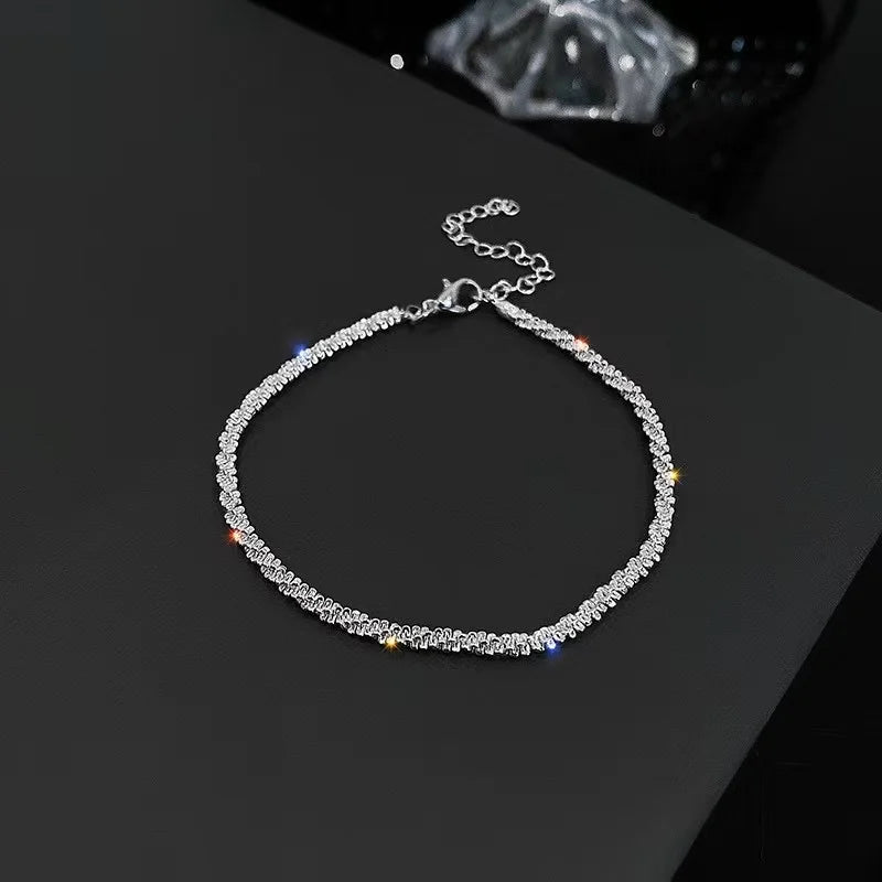 Accessories for Women Crystal Charm Bracelets for Women Gold Color Beaded Chain Double Layered Adjustable Bracelet Jewelry Gift