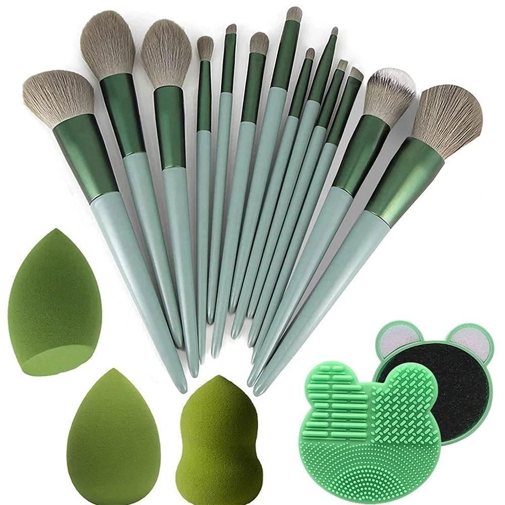 Makeup Brush 13pcs Soft Fluffy Brushes Set Cosmetic Sponge Makeup Brush Cleaning Box Beauty Tool Eyeshadow Professional Blush