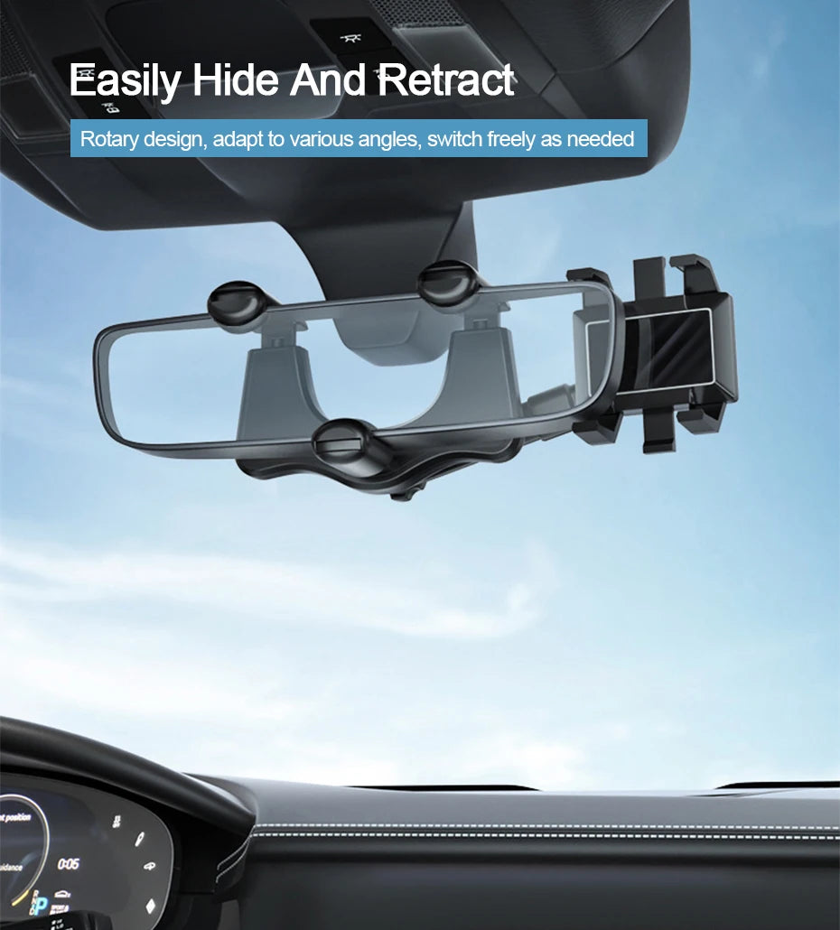 Universal Car Rearview Mirror Phone Holder 360 Degree Rotation For Suzuki Vitara Accessories Car Stuff Jacket Tablet Mount