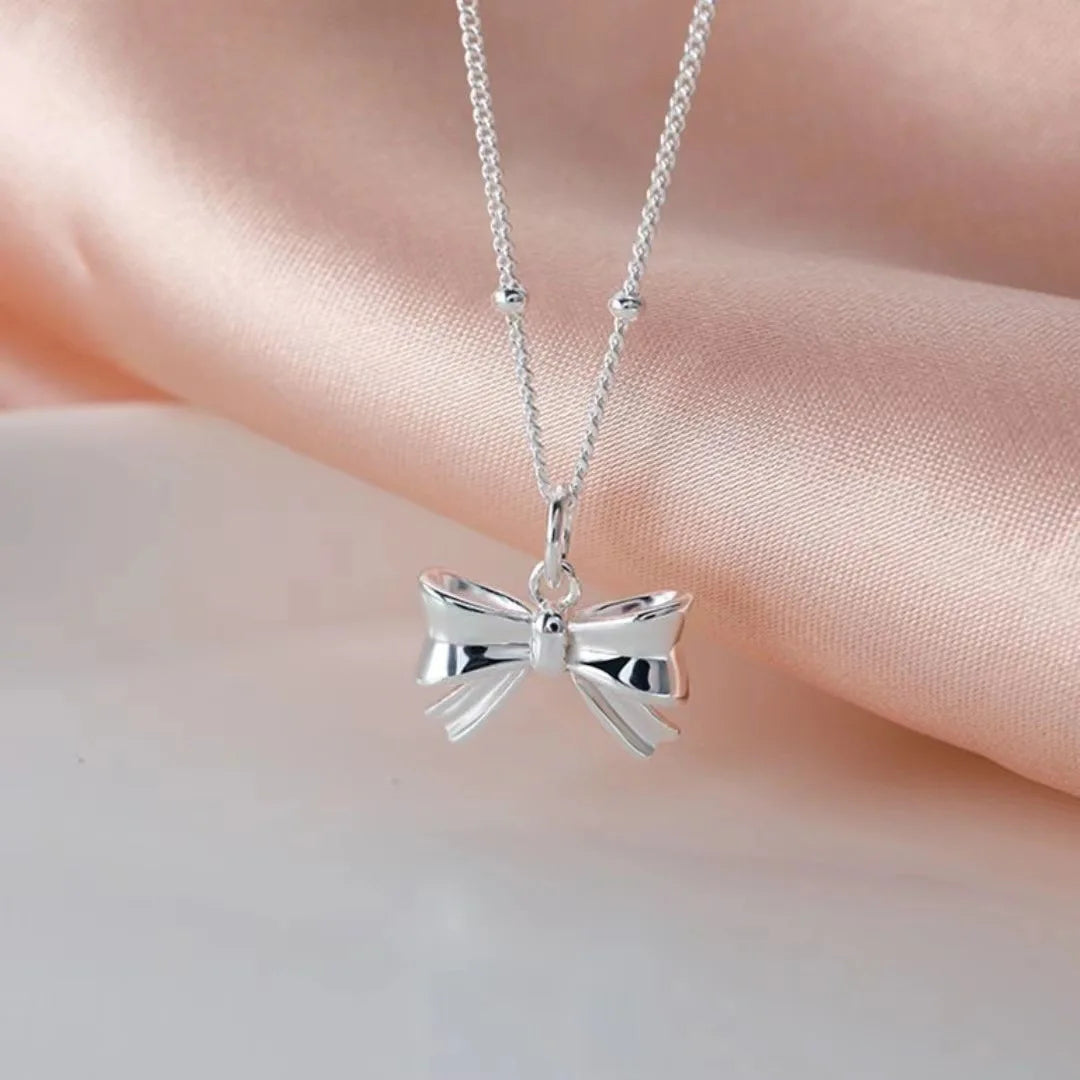 Exquisite Bow Knot Design Necklace for Women Romantic Versatile Choker Girl Wedding Jewelry Gift Dropshipping