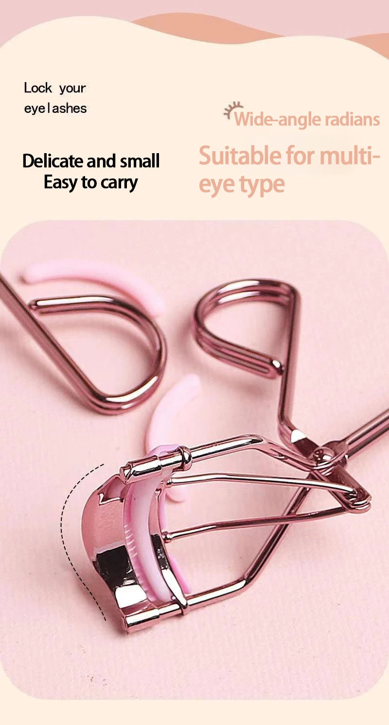 Professional Rose Gold Eyelash Curler Eyelash Cosmetics Makeup Tools Ladies Accessories Quick Styling Compact Portable