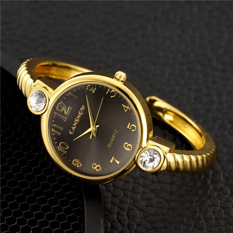 Luxury Gold Stainless Steel Women Watches Fashion Woman Bracelet Bangle Watch With Crystal Ladies Watch Female Clock Reloj Mujer