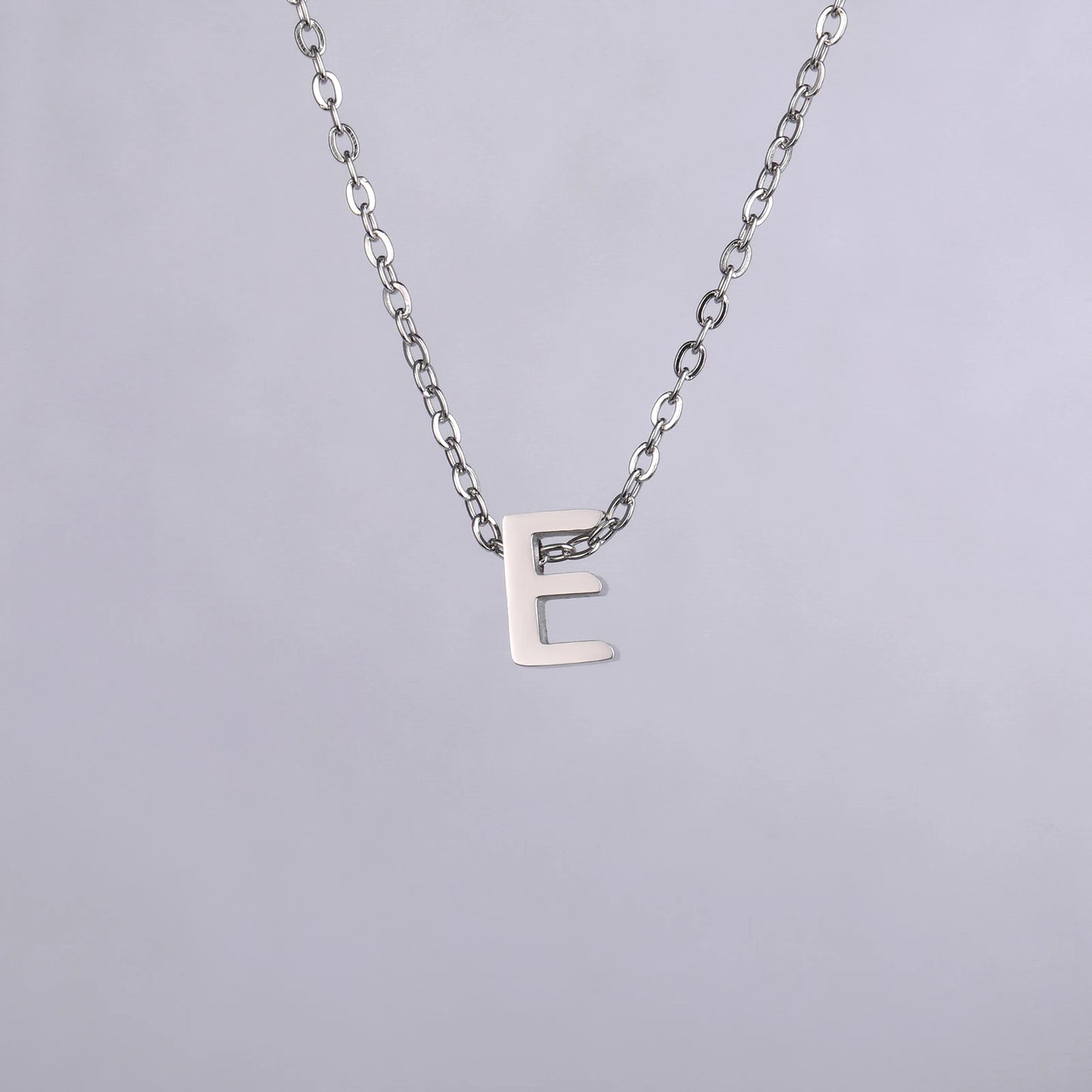 Unift Family Initial Name Necklaces Letter Alphabet M Pendant Stainless Steel Women Neck Chain Choker Trendy Minimalist Jewelry