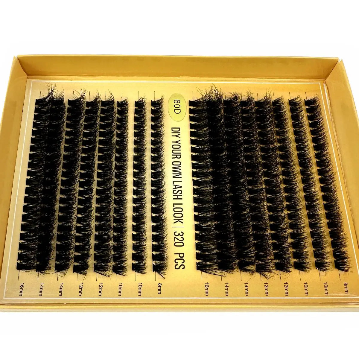 320 Bundles 60D/80D/100D Cluster Eyelash Extension Thick Style Individual Eyelashes Handmade Eyelash Bundles 5D Fluffy Mink Lash