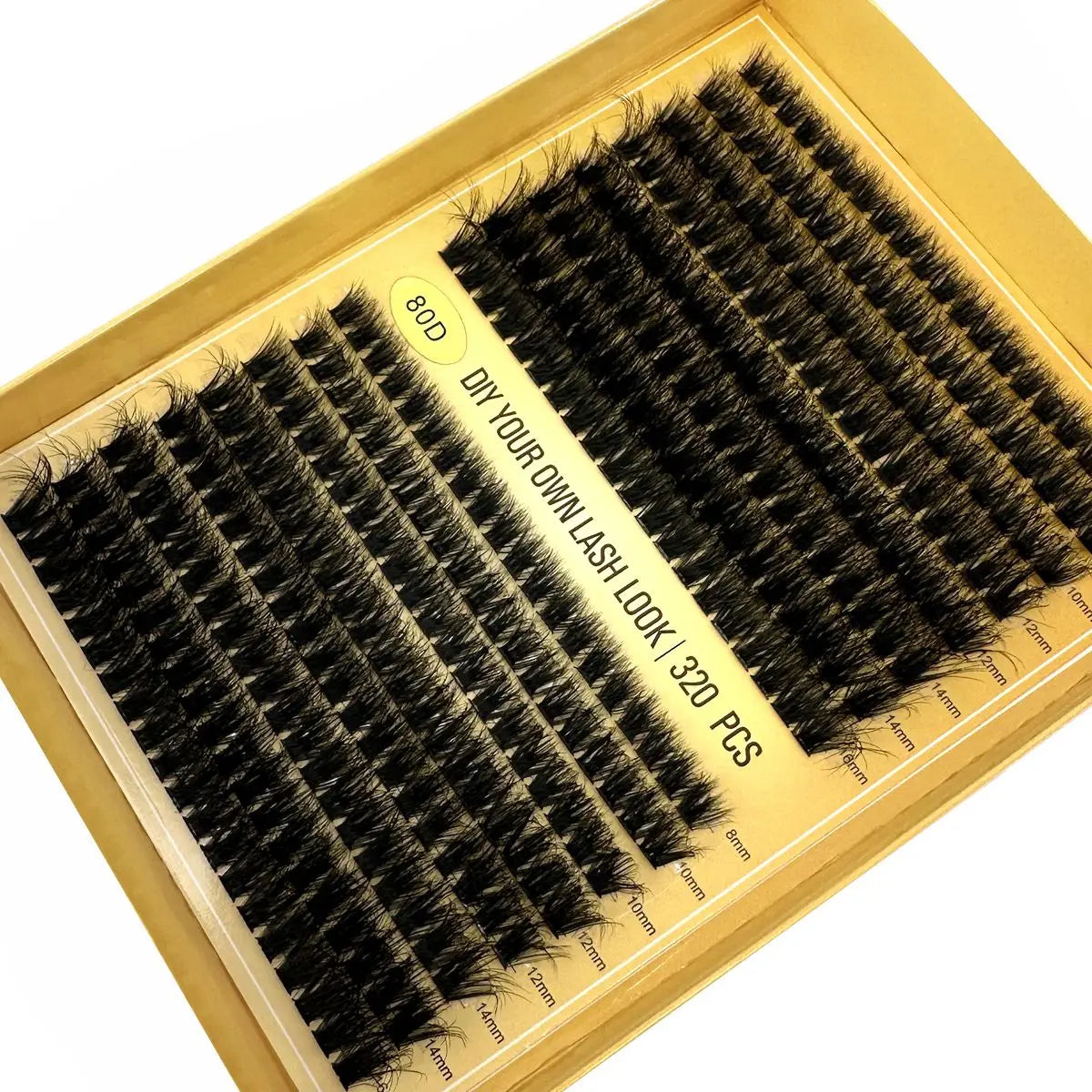 320 Bundles 60D/80D/100D Cluster Eyelash Extension Thick Style Individual Eyelashes Handmade Eyelash Bundles 5D Fluffy Mink Lash