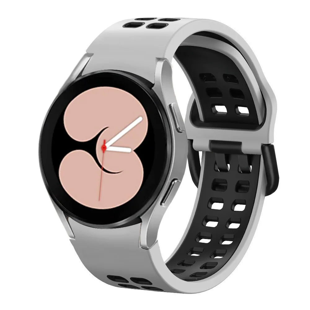 20mm Silicone Band For Samsung Galaxy Watch 6 classic 5 pro 45mm 46mm 44mm No Gaps Sport Silicone Bracelet Galaxy Watch 4 strap