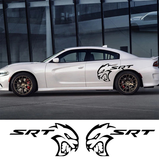 2PCS Hellcat Car Stickers Waterproof Vinyl Film Stickers Car And Truck Body Bumper Decorative Stickers