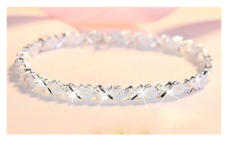 High Quality 925 Sterling Silver Fashion Multiple Styles Bracelet Chain For Women Fashion Wedding Party Beautiful Jewelry Gift