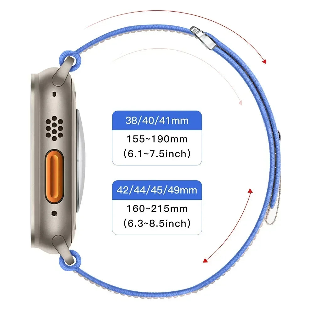 Nylon strap For Apple watch 10 46mm 42mm Ultra 2 49mm 9 8 7 45mm 41mm Sports breathable watchband For iwatch 6 5 4 3SE 44mm 40mm