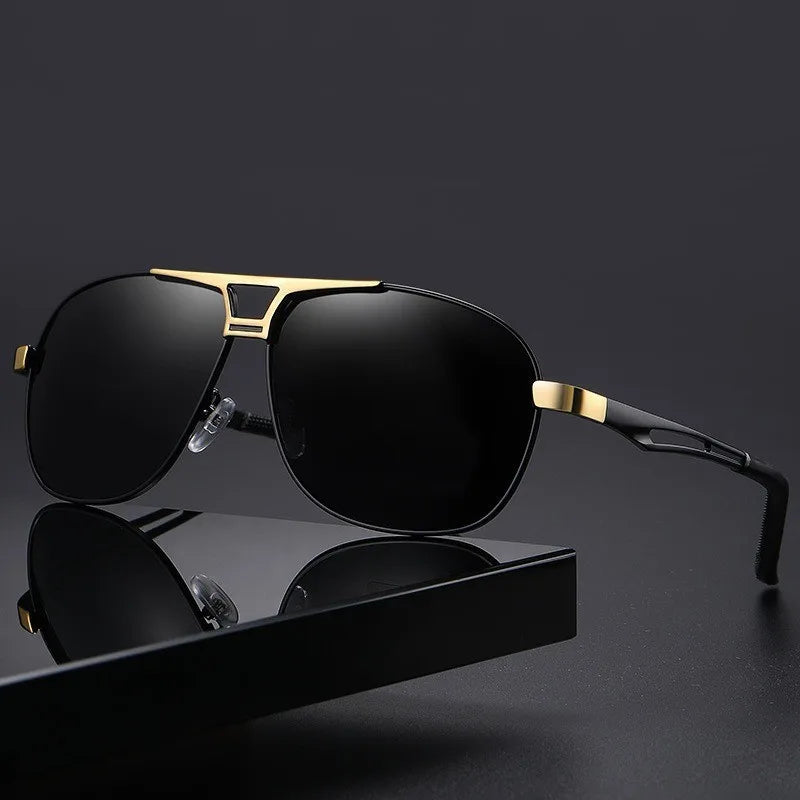 Sunglasses for Men Aviator Polarized UV Protection Military Style Metal Mirror Sun Glasses