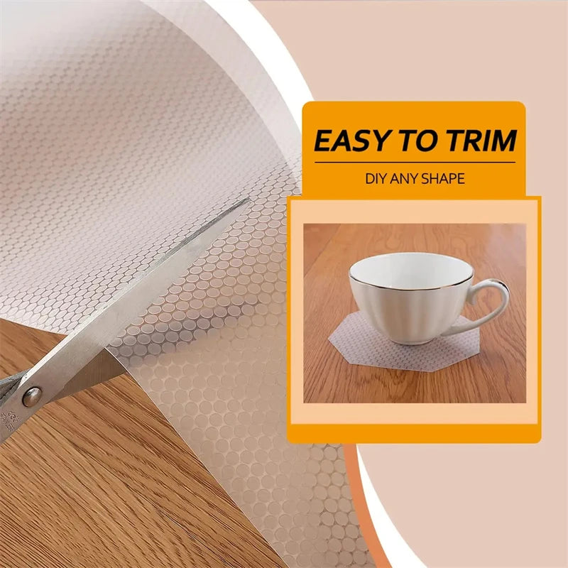 150CM Reusable Drawer Liners Washable Dustproof and Non-slip Placemats Kitchen Cabinet Mats Refrigerator Oil-proof Liners