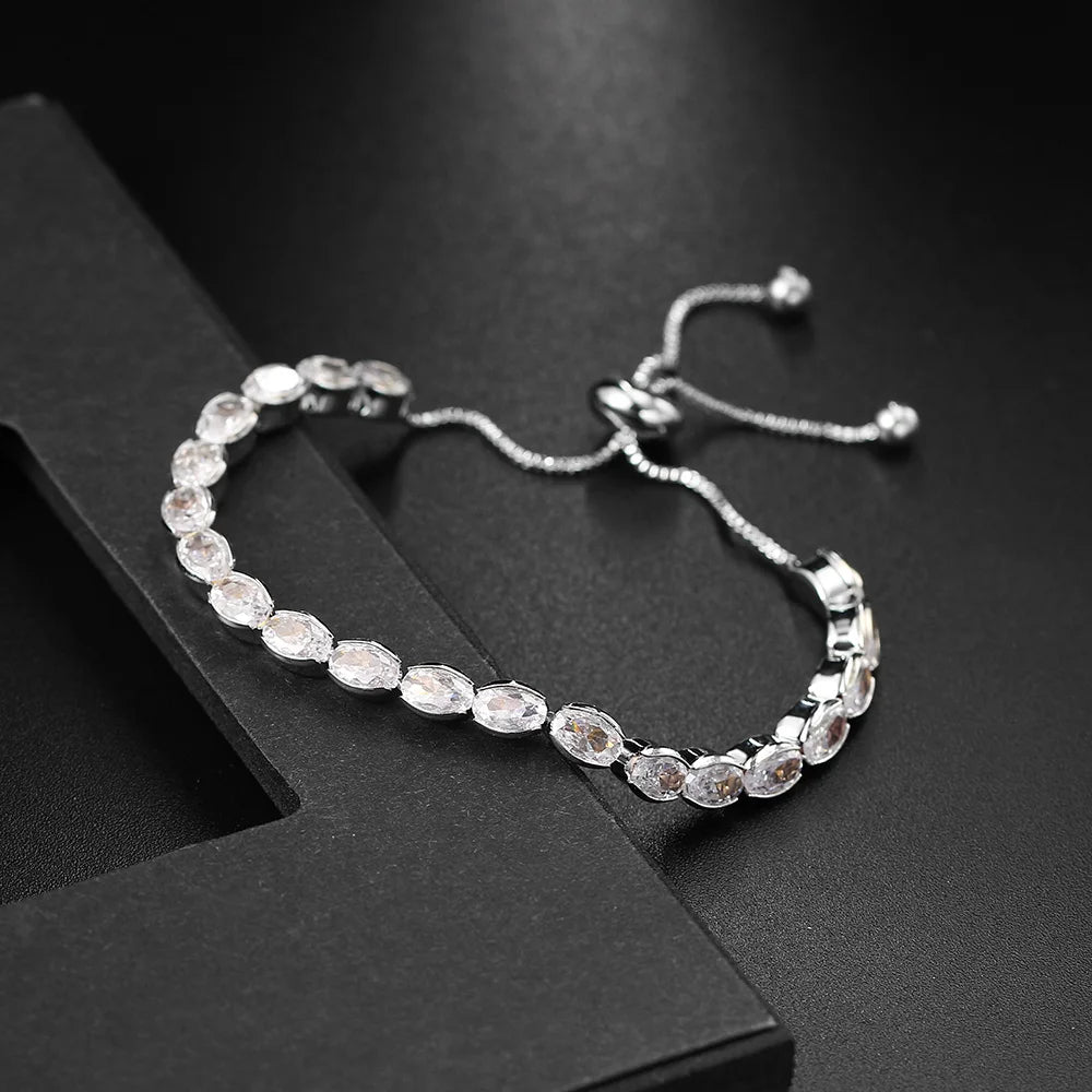 Fashionable Zircon Tennis Bracelets for Women Dazzling Various Shape Crystal Chain on Hand Trend Sexy Party Accessories Jewelry