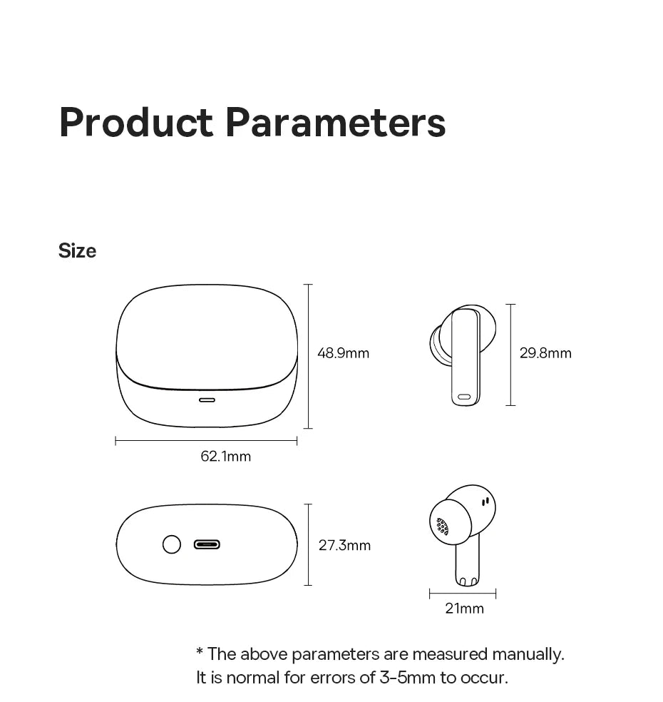 Baseus Bowie M2s ANC Earphone Bluetooth 5.3 Active Noise Cancellation -48dB Wireless Headphone Support 3D Spatial Audio Earbuds