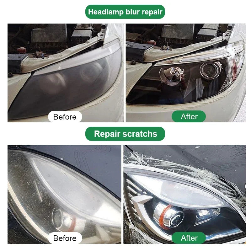 Car Headlight Restoration Polishing Kits Scratch Remover Repair Cleaning Paste Headlight Renewal Polish And Maintenance Liquid