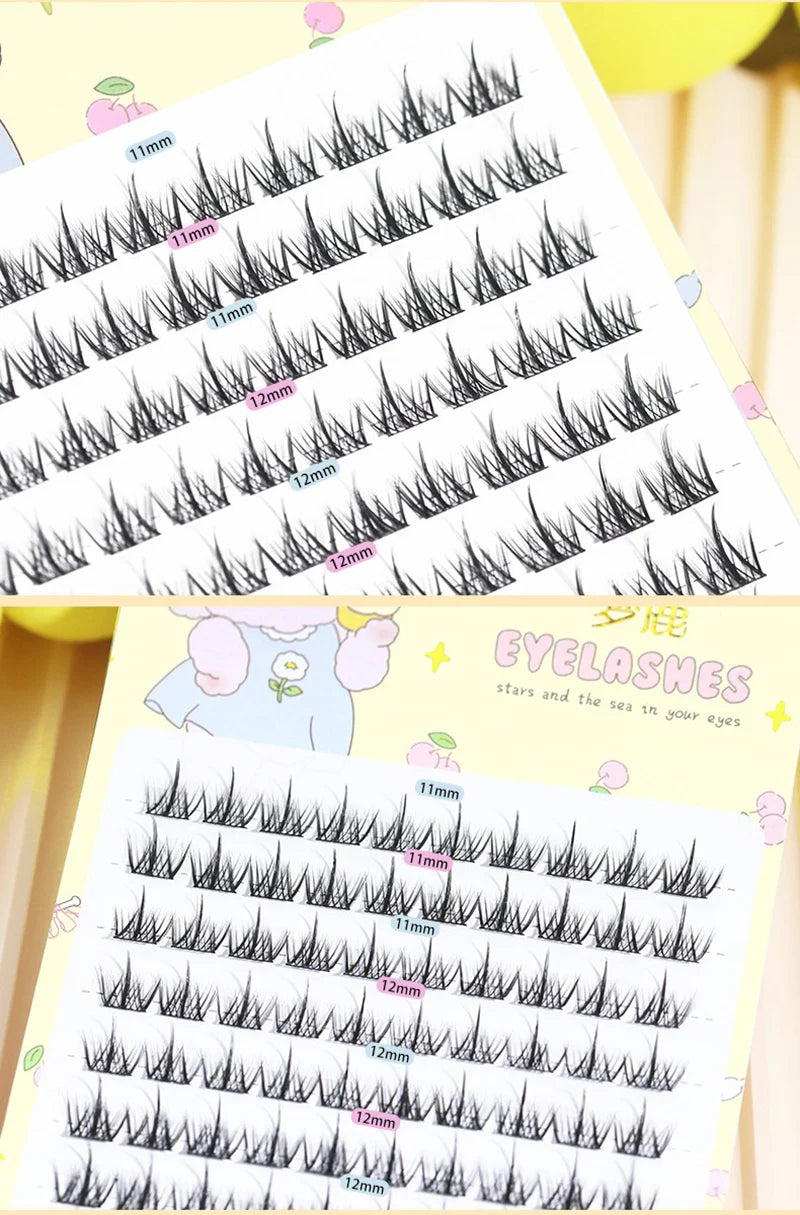 Brown Sunflower False Eyelashes Black Natural Manga Lashes Anime Eyelashes Large Capacity Eyelashes Extension Chinese Makeup