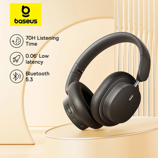 Baseus Bowie D05 Wireless Headphone 3D Spatial Audio Earphone Bluetooth 5.3 Headset 40mm Driver Foldable Over Ear Headphone 70H