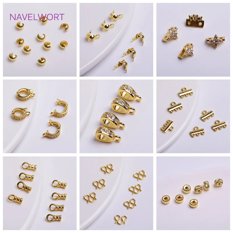 18K Gold Plating Brass Narrow Tapered Solder-On Pendant Bail,Droplet Shape Pendant Bail Necklace Making Accessories Wholesale