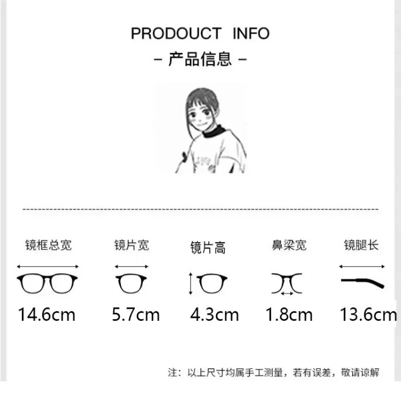 Cat Eye Transparent Myopia Glasses Women's High-definition Eyeglasses New Fashion Vintage Large Eyewear Frame