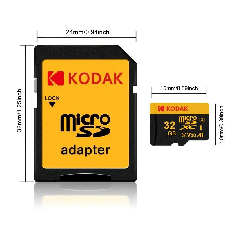 KODAK Memory Card Driving Recorder 32GB 64GB Micro SD Memory Card For Mobile Phone PC Earphone Speaker HD Camera Game Switch