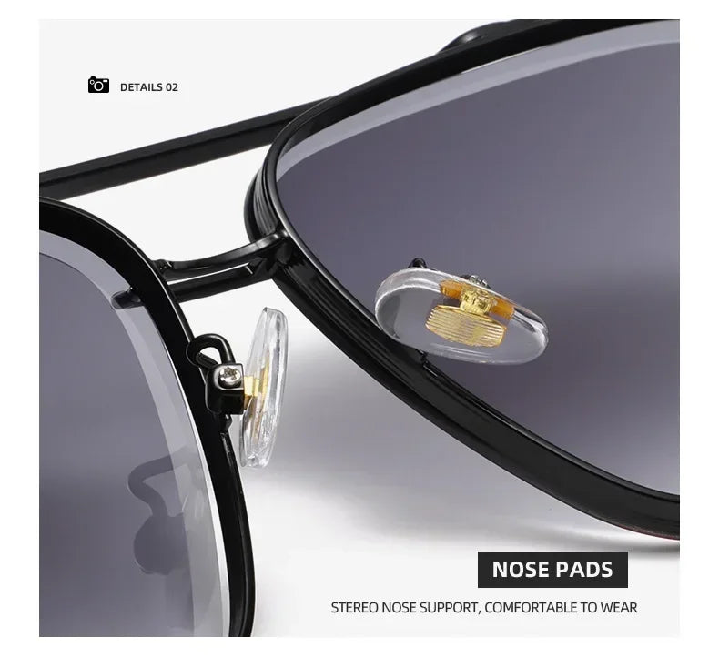 2024 Fashion Square Luxury Design Sunglasses Men Women Flight Seven Rock Mach Six Style Gradient Pilot Sunglasses Oculos De Sol