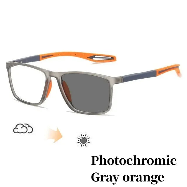 Color Changing Women Men Outdoor Myopia Sunglasses Fashion Anti Blue Light Photochromic Minus Eyeglasses Prescription Eyewear