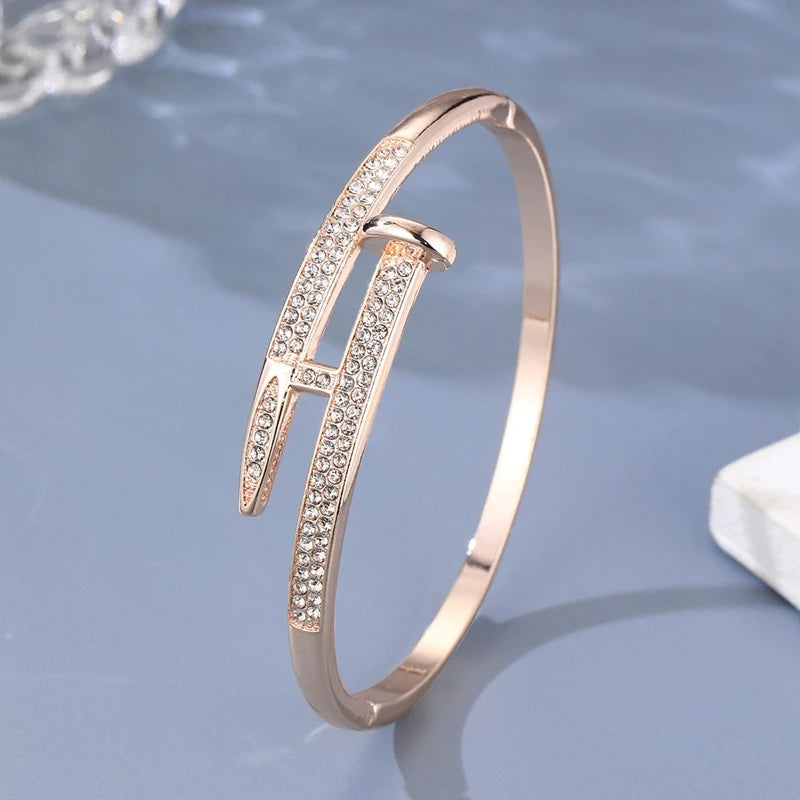 Classic Brand Nail Bracelets Female Temperament Simple Trendy Bracelet Stainles Steel Screw Bracelet For Women Gift