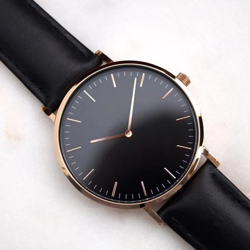 Simple Elegant Watch for Women 2023 Pink White Leather Watchband Dress Lady Wrist Watches Casual Female Clock Hot Montre Femme