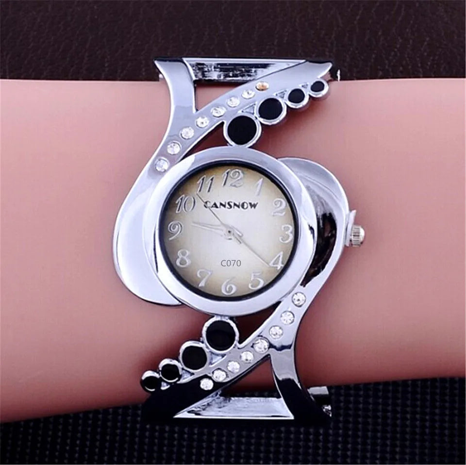 New Design Women Bangle Wristwatch Quartz Crystal Luxury Relojes Rhinestone Fashion Female Watches Hot Sale Eleagnt Mujer Watch