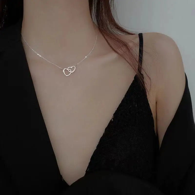 Fashion Shiny Crystal Necklace Zircon Pendant Transparent Fishing Line Invisible Ladies Necklace Jewelry Clavicle Chain Chocker