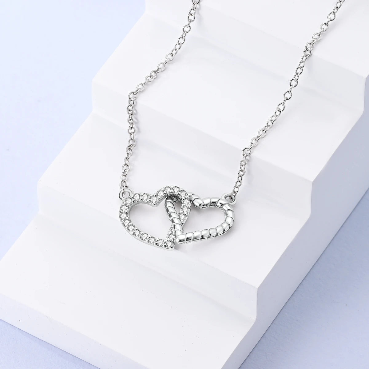 Original 925 Sterling Silver Necklace For Women Class Style Heart Shape Romantic Style High Quality Women Necklace Jewelry Gift