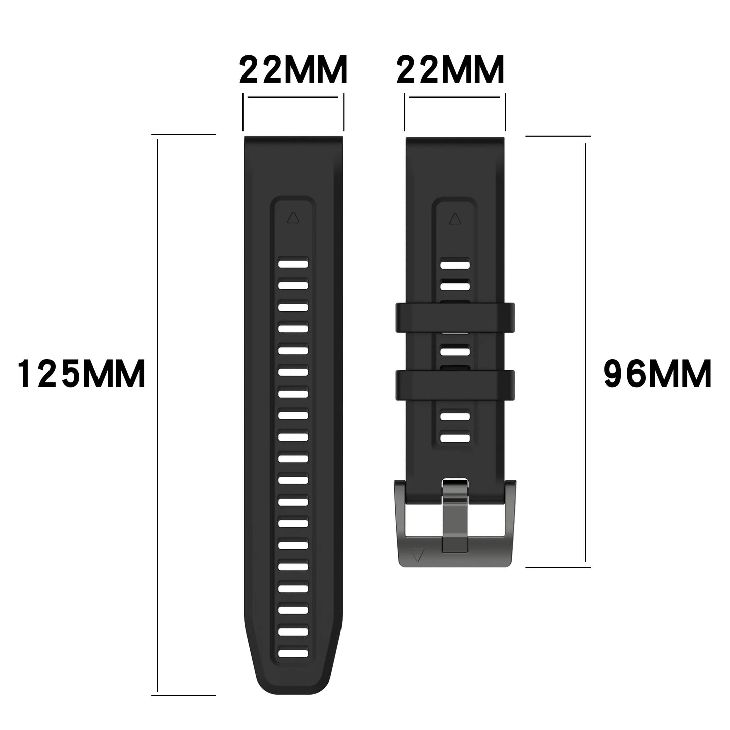 20 22 26mm Quickfit Watchband Straps For Garmin Fenix 7X 7S 7 Solar/6X 6S 6 Pro 3 5 5S 5X Plus Watch Band Silicone Bracelet 1:1