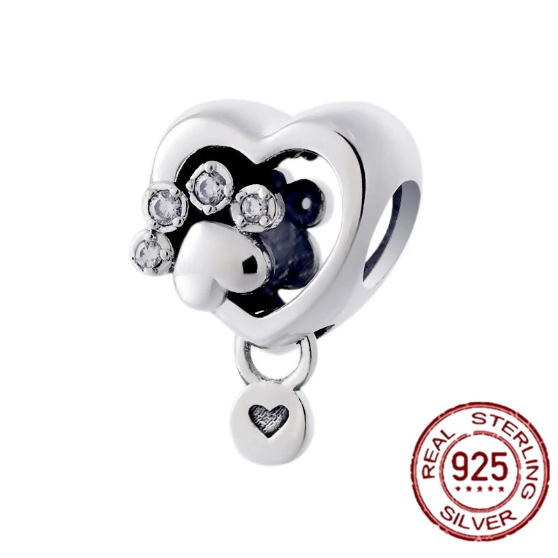 925 Sterling Silver Love Family Tree Snowflakes Dangle Beads Fit Original Pandora Charms Bracelets DIY Bead Women Jewelry Making