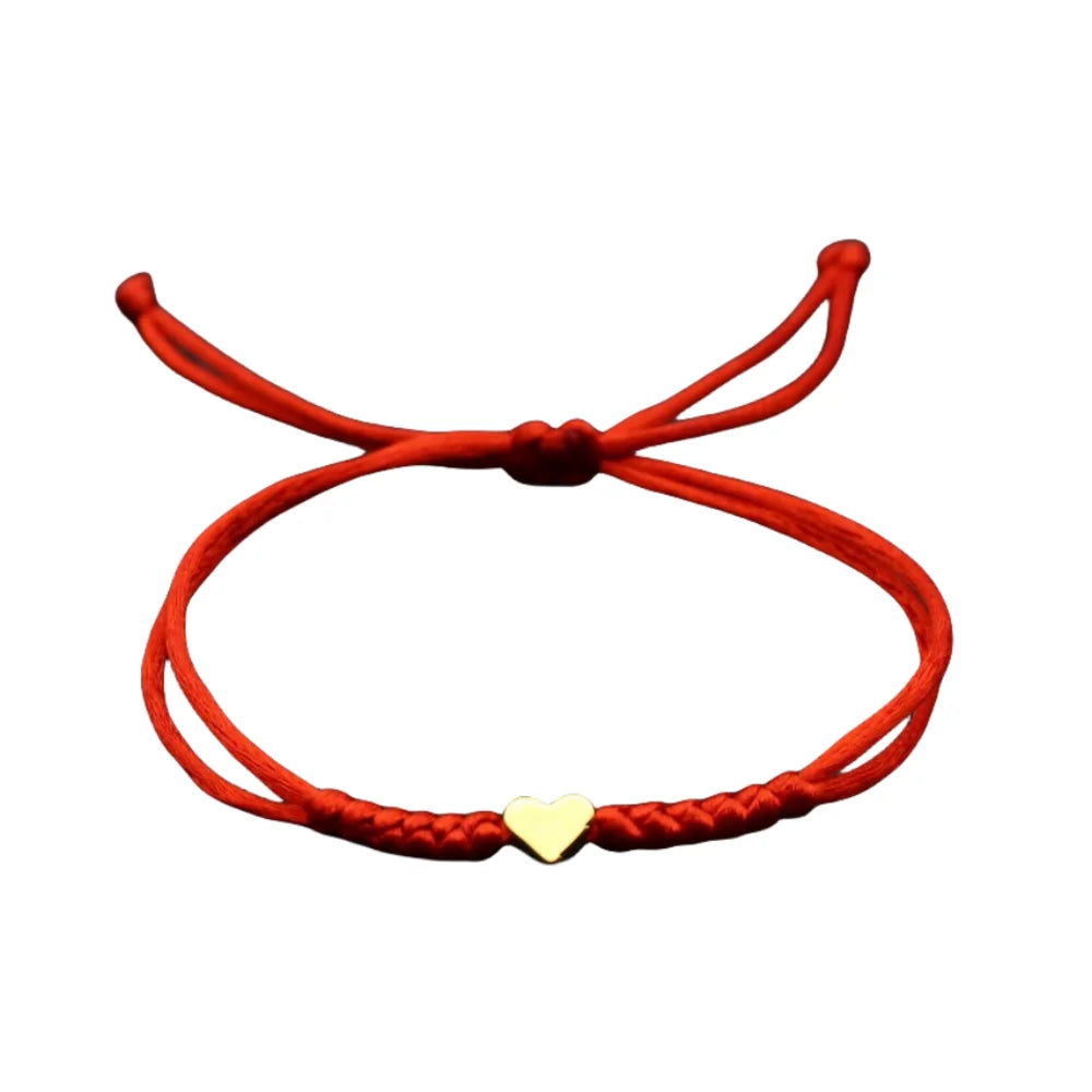 1Pcs Love Bracelet Red String Bracelet Couple Hand-Woven Adjustable Red Rope Bracelet Jewelry for Couples Sisters and Friends