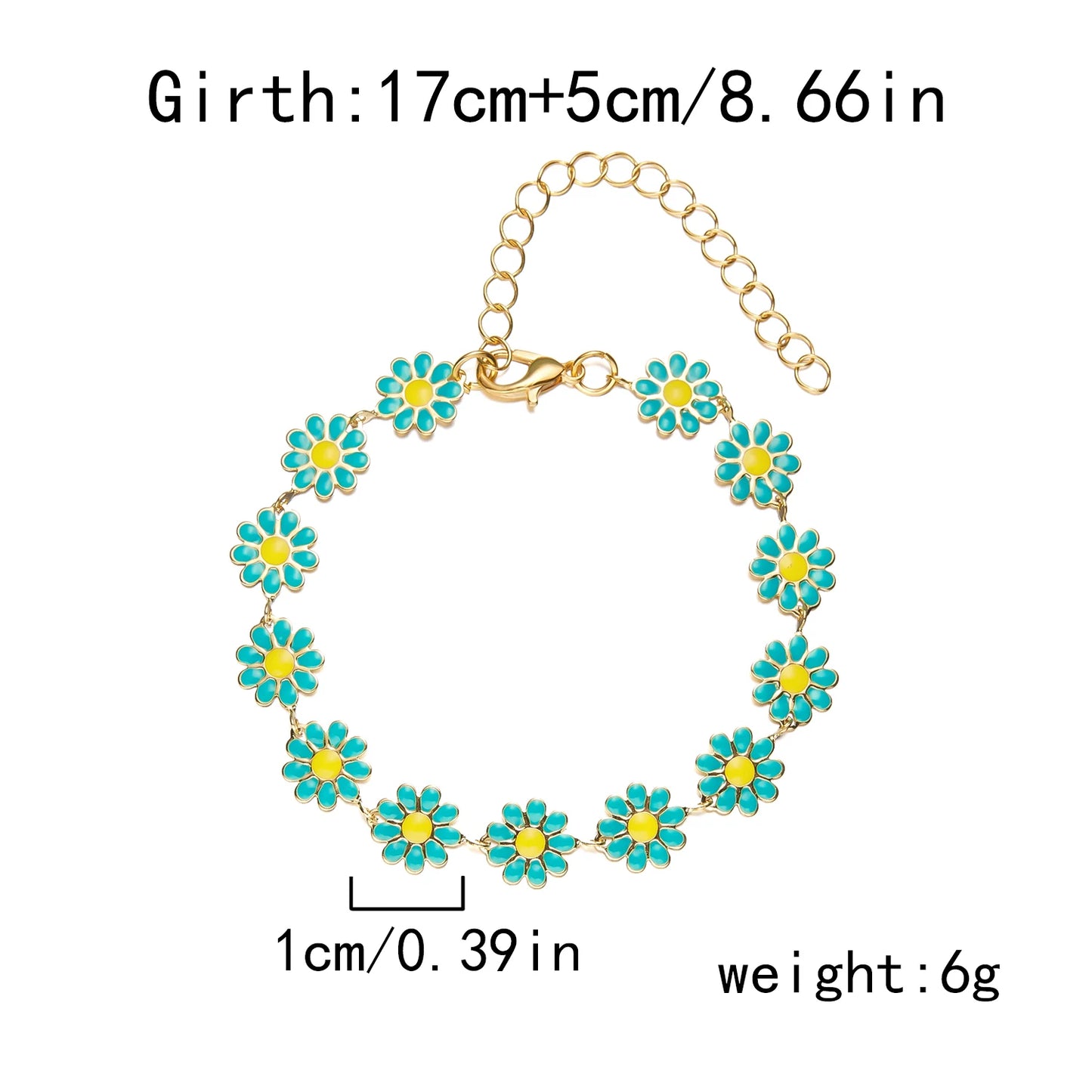 Fashion Sweet Flower Daisy Bracelet for Women Girl Y2K Accessories Handmade Colorful Beads Bracelet Boho Summer Pulseras Jewelry