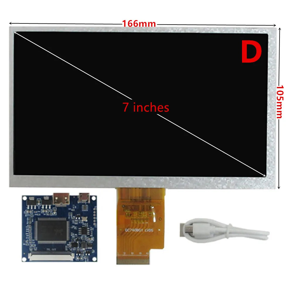 7 Inch 1024*600 EJ070NA-01J HDMI-Compatible Screen LCD Display Driver Board Monitor For Raspberry Pi B+ 2 3 Banana/Orange