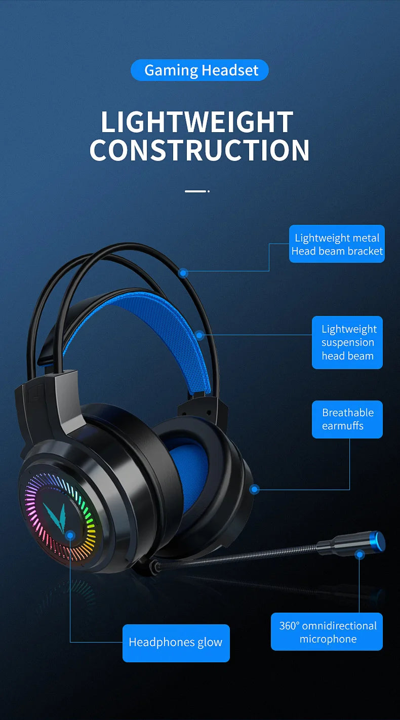 G58 Gaming Headset Wired 7.1 Stereo Channel Headset Bass Earphone Headphone With Mic for Computer Pc Gamer Foldable