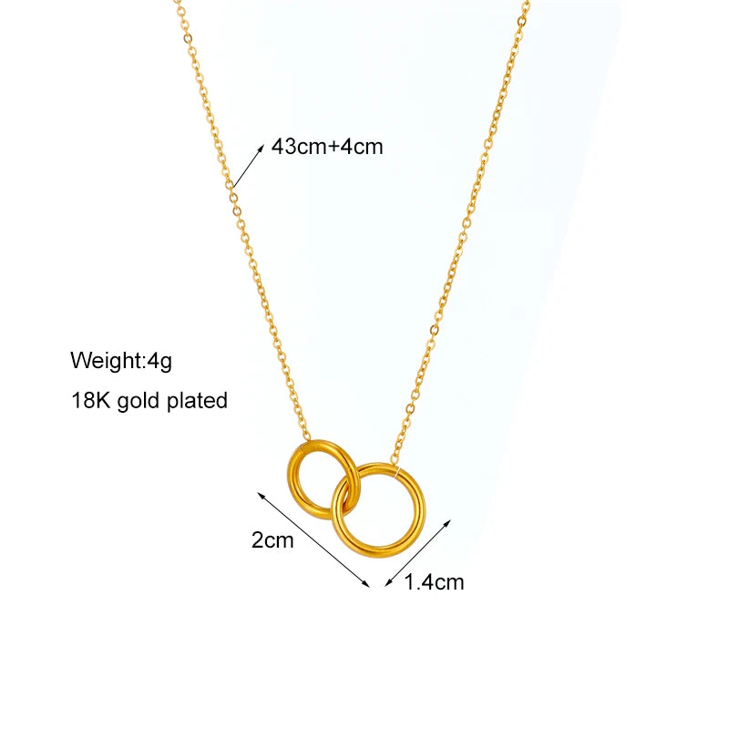 MEYRROYU316L Stainless Steel Geometry Star Moon Butterfly Pendant Multilayer Chain Choker Necklace For Women Wedding Accessories