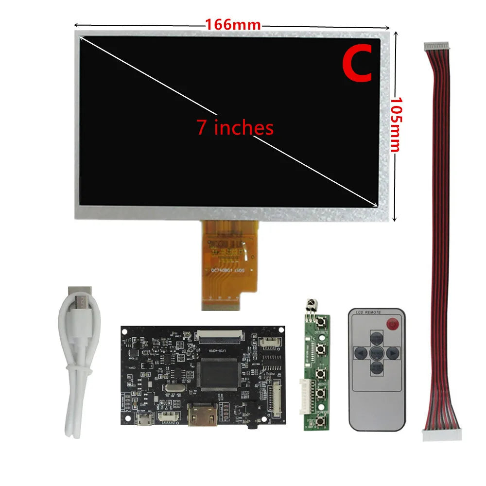 7 Inch 1024*600 EJ070NA-01J HDMI-Compatible Screen LCD Display Driver Board Monitor For Raspberry Pi B+ 2 3 Banana/Orange