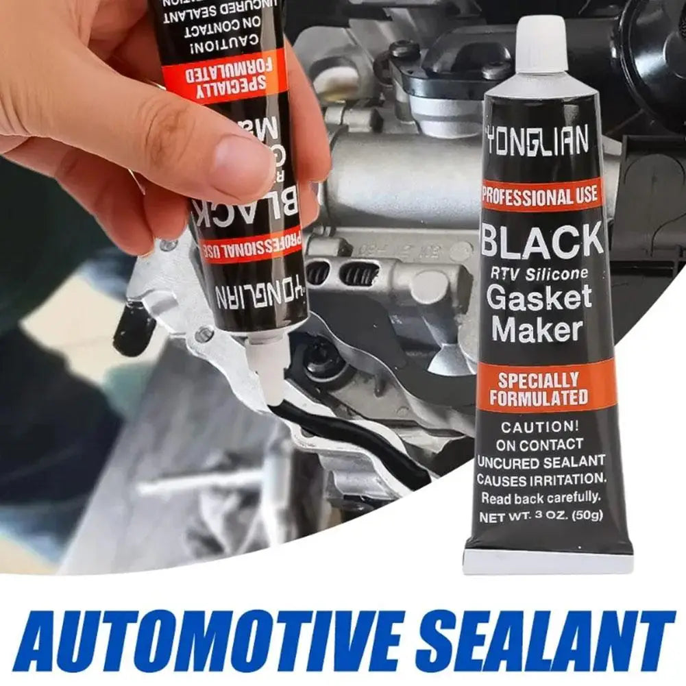 Hi-Temp Black RTV Silicone Gasket Maker For Engines - Automotive Sealant With Oil Resistance & High Adhesion Car Sealant